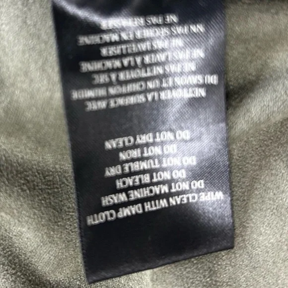 NEW Anthropologie Blank NYC Medium Draped Moto Jacket Vegan Suede Asymmetrical - Picture 13 of 16